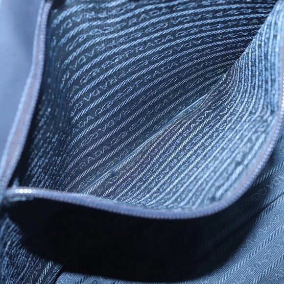 PRADA Hand Bag Enamel Navy Silver Auth bs25904 - Picture 13 of 16